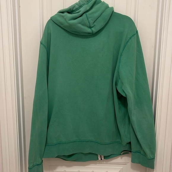Aeropostale hoodie full zipper front men’s size XXL Green with logos, stained - Picture 9 of 14